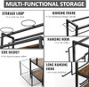 Easycom Home Gym Storage 4 Tier Large Capacity Rack for Dumbbells - BROWN