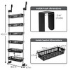 SMART DESIGN OVER-THE-DOOR ORGANIZER FOR STORAGE - BLACK New