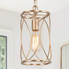 Optimant Lighting Gold Pendant Lighting for Kitchen Island, Modern Cage