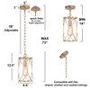 Optimant Lighting Gold Pendant Lighting for Kitchen Island, Modern Cage