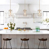 Optimant Lighting Gold Pendant Lighting for Kitchen Island, Modern Cage