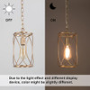 Optimant Lighting Gold Pendant Lighting for Kitchen Island, Modern Cage