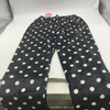 FASHION EXTRA SOFT FLEECE PAJAMAS PANTS SIZE: WOMEN L/XL - BLACK/WHITEPOLKADOTS New
