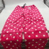 FASHION EXTRA SOFT PAJAMAS PANTS - SIZE: WOMEN L/XL - HOT PINK W/ POLKA DOTS New