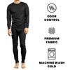GALAXY BY HARVIC 2-PIECE LIGHTWEIGHT THERMAL SET - SIZE: MEN M - BLACK New