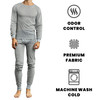 GALAXY BY HARVIC 2-PIECE LIGHTWEIGHT THERMAL SET - SIZE: MEN M - HEATHER GRAY New