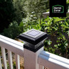 Home Zone Security 2 Pack Solar Post Cap Lights 12 Lumens Outdoor 4x4 fit