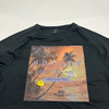 HURLEY SS SUNSHIRT - SIZE: MEN M - BLACK WITH PALM TREE New