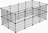 LURIVA SMALL ANIMAL PLAYPEN GGUINEA PIG CAGES 15 X 12 INCH, 24 PANELS BLACK