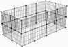 LURIVA SMALL ANIMAL PLAYPEN GGUINEA PIG CAGES 15 X 12 INCH, 24 PANELS BLACK