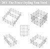 LURIVA SMALL ANIMAL PLAYPEN GGUINEA PIG CAGES 15 X 12 INCH, 24 PANELS BLACK