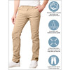 GALAXY BY HARVIC MEN'S FLEX STRETCH SLIM FIT COTTON CHINO PANT - 40X31 -KHAKI New