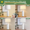 KONDRAS 26" TABLE LAMPS, 3-COLOR TEMPERATURE, 2 BEDSIDE LAMP, JT7704-2WH-WHITE