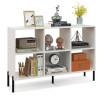 COSTWAY 6 CUBE WHITE METAL LEG BOOKSHELF - WHITE