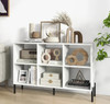 COSTWAY 6 CUBE WHITE METAL LEG BOOKSHELF - WHITE