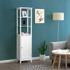 VASAGLE FLOOR CABINET MULTIFUNCTIONAL BATHROOM 3-TIER SHELF BBC63WT - WHITE