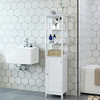 VASAGLE FLOOR CABINET MULTIFUNCTIONAL BATHROOM 3-TIER SHELF BBC63WT - WHITE
