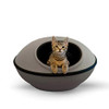 K&H PET PRODUCTS UNHEATED KITTY MOD DREAM POD CAT BED - GRAY/BLACK New