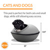 K&H PET PRODUCTS UNHEATED KITTY MOD DREAM POD CAT BED - GRAY/BLACK New