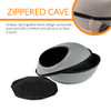 K&H PET PRODUCTS UNHEATED KITTY MOD DREAM POD CAT BED - GRAY/BLACK New
