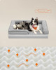 FEANDREA ORTHOPEDIC DOG BED MEMORY FOAM DOG BED SOFA PET COUCH - DOVE GRAY