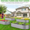 MOSTMAHES 6x2.3x1ft Raised Garden Bed Flowers, Raised Planter Box - SILVER