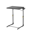 Living and More Tray Folding Table, Folding Table with Cup Holder - Black