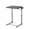 Living and More Tray Folding Table, Folding Table with Cup Holder - Black