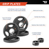 BIONIC BODY SHORT OLYMPIC BARBELL WEIGHT SET 47” BARBELL WEIGHT PLATES BBOB-7645