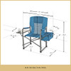 ARROWHEAD OUTDOOR Folding Chair w/Side Table & Integrated Cooler - Blue ARROWHEAD OUTDOOR Folding Chair w/Side Table & Integrated Cooler - Blue