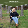 TIMBER RIDGE Folding Camping Chair for Adults, Aluminum Collapsible High Back