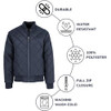 SPIRE DIAMOND QUILTED BOMBER ELITE JACKET - SIZE: MEN XL - NAVY New