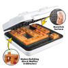 WAFFLE WOW! BUILDING BRICK ELECTRIC WAFFLE MAKER, COOK FUN, BUILDABLE- WHITE
