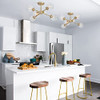 KSANA GOLD SEMI FLUSH MOUNT CEILING LIGHT DINING ROOMS KITCHEN LIVING ROOM