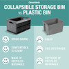 CLEVERMADE LEVERMADE COLLAPSIBLE STORAGE BIN 3PK 32L 8 GAL STACKABLE - OBSIDIAN