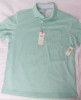 IZOD MENS SOLID SALTWATER BEACH POLO SHIRT - SIZE: MEN L - OCEAN WAVE New