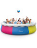 EVAJOY Inflatable Top Ring Swimming Pools 18ft*48in, Filter Pump - Blue