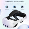 SAQICO COMFORT HEAD STRAP FOR META QUEST 3S AND QUEST 3 - WHITE AND BLACK