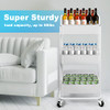 Homchwell 3 Tier Metal Utility Rolling Cart with Lockable Wheels, Multifunction
