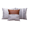 EFOLKI BOHO THROW PILLOW COVERS 18X18 SET OF 3 - WHITE/BROWN/BLACK New