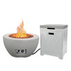 Kante 25" Propane Fire Table with Assemblable Tank Cover A-B01-81904-SW01 - Gray