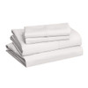 AMAZON BASICS 4 PIECE DELUXE MICROFIBER BED SHEETS QUEEN SIZE, SOLID - CREAM New