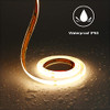 TOPAI 12V COB LED Strip Light 3000K Warm White Waterproof IP65 480LEDS/M