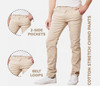 GALAXY BY HARVIC MEN'S SLIM FIT EVERYDAY CHINO PANTS - SIZE: MEN 38/32 - KHAKI New
