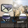 QUNLER OUTDOOR SOLAR LIGHTS 3 MODES WIRELESS IP65 WATERPROOF 2 PACKS - BLACK