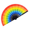 GENERIC LARGE FOLDING FAN RAINBOW STARRY SKY CRAFT HANDHELD FAN DANCING FAN -A2