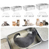PWTAA STAINLESS STEEL CAT LITTER BOX HIGH SIDE SC07001-6 - SILVER