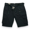 BLU ROCK NEW YORK MENS FLEX STRETCH BELTED CARGO SHORTS - SIZE: MEN 40 - BLACK New