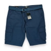 BLU ROCK NEW YORK MEN'S FLEX STRETCH BELTED CARGO SHORTS - SIZE: MEN 40 - NAVY New