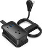 UNCAGED ERGONOMICS TRAVEL CHARGER MULTIPLE DEVICES POWER STRIP - BLACK
